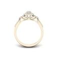thumbnail image 3 of 1/3Ct TDW Diamond 10k Yellow Gold Halo Vintage Style Engagement Ring (I-J, I2), 3 of 4