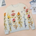 thumbnail image 6 of Sweatshirt For Womens Crewneck Watercolor Wildflowers Hoodies Teen Girls Cute, 6 of 7