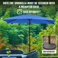 thumbnail image 3 of Wulful 6.5 ft Rectangular Outdoor Market Patio Umbrella, Light Blue, 3 of 5