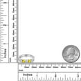 thumbnail image 6 of Gem Stone King 925 Sterling Silver White Topaz and Yellow Sapphire Wedding-Bands Ring for Women | 0.97 Cttw | Round 3.5MM | Gemstone November Birthstone | Size 8, 6 of 6