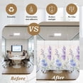 thumbnail image 5 of Lavender Spring Window Privacy Film, Farmhouse Pastoral Pastel Flowers Static Cling UV Sun Blocking Heat Control Window Tint Day and Night, Non-Adhesive One Way Windows Privacy Cover 19.6''x39.3'', 5 of 7
