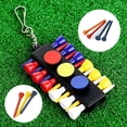 thumbnail image 1 of 1Set Plastic Golf Tee Holder Carrier Keychain with 3 Ball Markers Accessory, 1 of 10