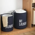 thumbnail image 4 of Laundry Basket Waterproof  Foldable  Drawstring Freestanding Handle  Thickened Dirty Clothes Sundries Toys Storage Bag for Home, 4 of 8