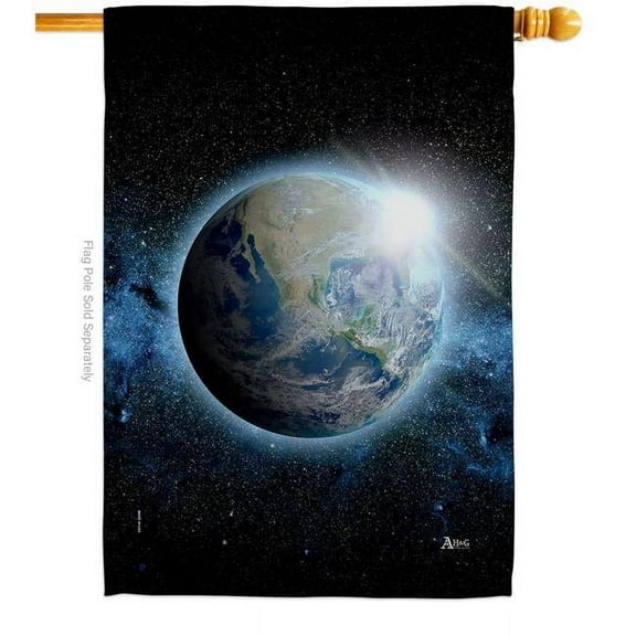 Americana Home & Garden H140885-BO 28 x 40 in. Earth Sweet Life Double-Sided Decorative Vertical House Flags - Decoration Banner Garden Yard Gift