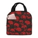 thumbnail image 1 of Easygdp Red Skulls Bolsa Térmica Premium - Tela Oxford Impermeable, Gran Capacidad, Bolsillo Frontal, Unisex para Trabajo, Escuela, Actividades al Aire Libre y Picnics, 1 of 8