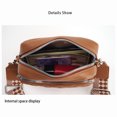 thumbnail image 2 of PORT&LOTUS Small Compact Leather Crossbody Bag for Women Real Leather Purses for Women with Shoulder for Women with Built in Wallet, 2 of 7