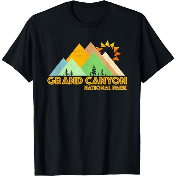 Retro Vintage Grand Canyon National Park Mountains Unisex T-Shirt for Men Women Kids Toddler