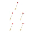 thumbnail image 3 of kurtrusly Vaisselle de Maison et d'Hôtel Adorable en Acier Inoxydable Réutilisable pour Gâteau Dessert Couverts Beignet Fourchette Rose Rouge 5Ensemble, 3 of 6