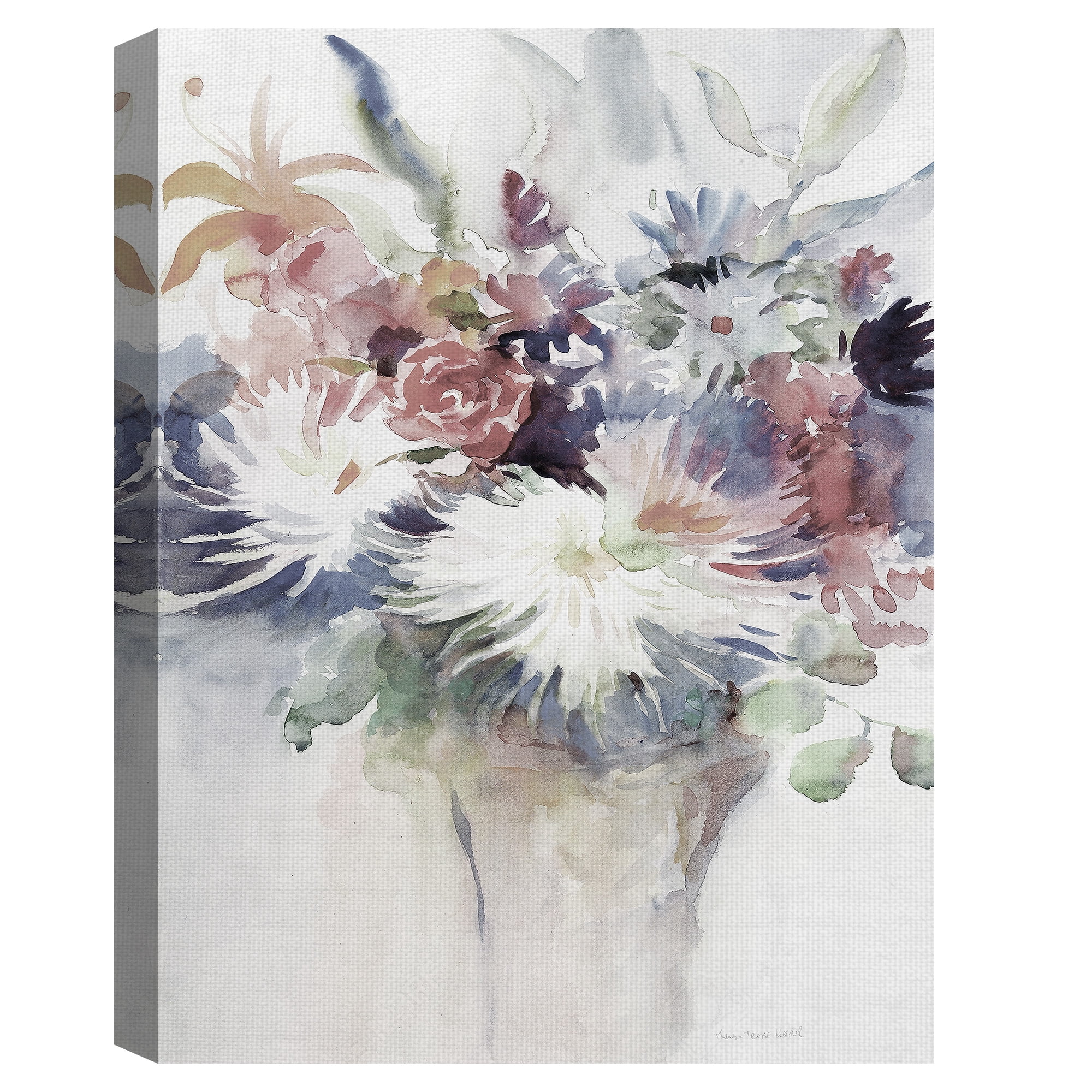 Masterpiece Art Gallery Impromptu Flower Bouquet Part I Soft by Theresa Troise Heide Canvas Art Print 18" x 24"