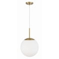 thumbnail image 4 of 56892-SB-WG Craftmade Lighting Gaze - 1 Light Pendant In Contemporary Style-12.8 Inches Tall and 11.88 Inches Wide-Satin Brass Finish-Frost White, 4 of 5