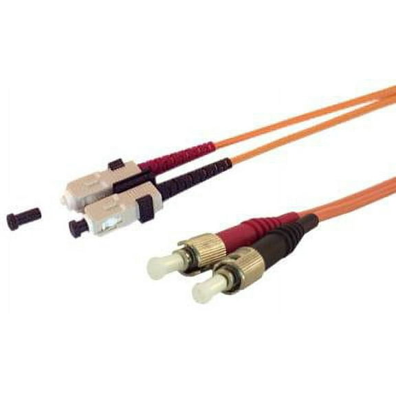IEC L8130-03M ST to SC Duplex 62.5 Multimode Fiber Optic Cable 3 Meter