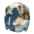 thumbnail image 3 of Vetsdori Vintage Shirts for Men Outdoor Winter Waffle Pullover Long Sleeve Big and Tall Casual Travel Fashion Crew Neck Mens Tops Graphic, 3 of 3
