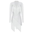 thumbnail image 3 of iiniim Women's V Neck Long Sleeve Fringe Latin Dance Tango Waltz Cocktail Party Dress White L, 3 of 7