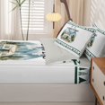 thumbnail image 4 of catabedysis Watercolor Camping Zipper Twin Comforter Sets with Fitted Sheet and 2 Pillowcases,Camper Mountain Print Zipper Bedding Set For Boys,Multicolor,Light Gray Reversible,4-Piece, 4 of 7