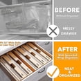 thumbnail image 2 of 3 In 1 Wrap Organizer With Cutter And Labels, Plastic Wrap, Aluminum Foil And Wax Bamboo Dispenser (natural), 2 of 5