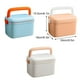 thumbnail image 5 of Caja de plástico para almacenamiento de pastillas pequeñas, doble capa, colorida, para el hogar, jardín de infantes, universidad, funda para Ayudas para vestirse con gancho de botón Azul claro Soidarity CE014091-01B, 5 of 6
