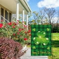 thumbnail image 3 of Happy St Patricks Day Shamrock Garden Flag 12×18 Inch for Outside, Small Burlap Buffalo Plaid Clovers Lucky Welcome Yard Holiday Decorative Flag, 3 of 6