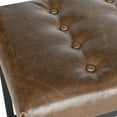 thumbnail image 7 of SAFAVIEH Reynolds Contemporary Modern Glam Tufted Bench, Brown/Black, 7 of 7