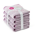 thumbnail image 6 of TOWN & COUNTRY PLAY 4-Piece Striped Reversible Terry Brights Bath Towel Set, 30"x58", 100% BCI Cotton, Plush & Absorbent 550GSM, Grape Purple, 6 of 9