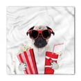 thumbnail image 1 of Pug Bandana, Dog Going to the Movies, Unisex Head and Neck Tie, by Ambesonne, 1 of 2