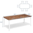 thumbnail image 6 of Danolapsi 78.7"Farmhouse Dining Table for 6-8 People,Rustic Industrial Kitchen Table with Sturdy Metal Frame & Chamfered Corners for Dining Room,Breakfast Nook,Small Space,Sintered Stone,Table only, 6 of 7