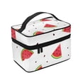 thumbnail image 4 of Yiaed Hand Drawn Watermelon Print Makeup Bag Travel Cosmetic Bags for Women Girls Zipper Pouch Makeup Organizer, 4 of 4