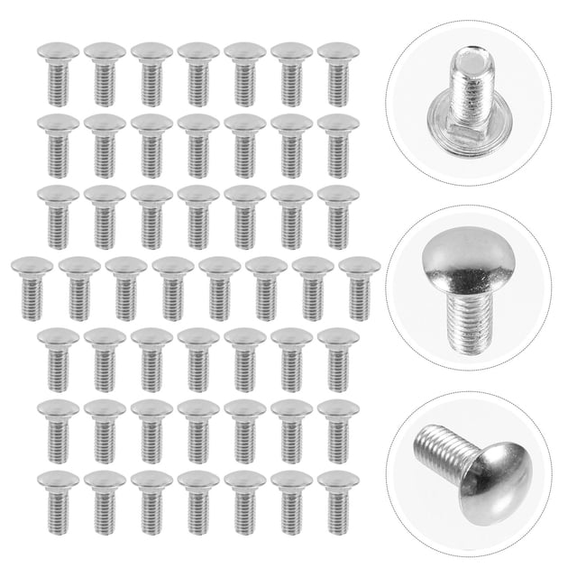 FONDOTIN 50 Pcs Boulons de Chariot en Acier Inoxydable pour Usage Extérieur Résistance à la Corrosion