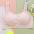 thumbnail image 2 of Xfvqtps Training Bras for Girls Lightly Padded Mesh Breathable Fixed Cup Seamless Soft Comfortable Solid Color Sports Bras for Teen 12-15 Years Pink, 2 of 8