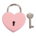 thumbnail image 1 of Heart Shaped Metal Padlock,Small Safety Lock,Multi-Use Mini Lock,Exquisite Colored Heart Shaped Padlock Comes With Matched Keys,for Diaries,Jewelry Boxes,Handbags and Small Storage Cabinets,Pink, 1 of 9