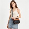 thumbnail image 6 of EXTREE Crossbody Bags for Women, Shoulder Handbags with Wide Strap, Trendy Design Shoulder Purse for Travel, Black&Brown, 6 of 8