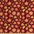 thumbnail image 1 of Floral Fabric by the Yard, Fiery Flowers Abstract Design of Dahlia Poppy Butterfly Dragonfly and Caterpillar, Decorative Upholstery Fabric for Chairs & Home Accents, Multicolor by Ambesonne, 1 of 4