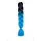 thumbnail image 1 of Xiao Hua Extensiones de cabello trenzado para mujeres, 6 paquetes de 100 g/paquete, 24 pulgadas, cabello trenzado sintético de alta temperatura para trenzas de crochet retorcidas, de negro a azul., 1 of 2