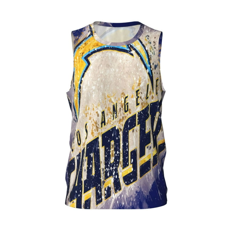 Los Angeles Chargers Mens Tank Tops Summer Sleeveless Shirts Casual Vacation Tanks Sports Muscle Gym Tank Top for Running Workout Medium Walmart
