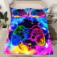 thumbnail image 2 of Castle Fairy Abstract Gamepads Boy Queen Sheet Sets,Video Game Bed Set, 2 of 7