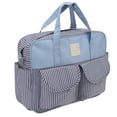 thumbnail image 2 of Baby  Bag Tote, Blue White Stripes Polyester Material  Bag Tote  For Shopping For Travel For Outdoor, 2 of 8