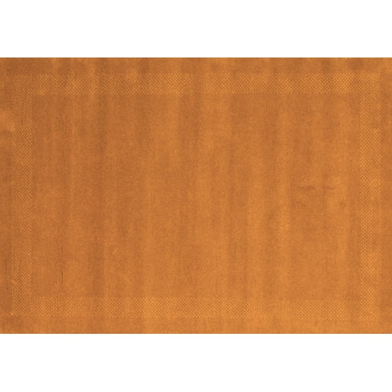 Ahgly Company Indoor Rectangle Abstract Orange Contemporary Area Rugs, 5' x 7'