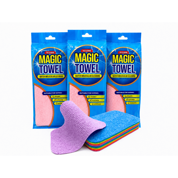 Magic Towel Sponge - 3 pack, cleaning sponge and scrubbing pad set