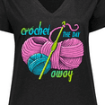thumbnail image 4 of Inktastic Crochet the Day Away Women's Plus Size V-Neck T-Shirt, 4 of 5
