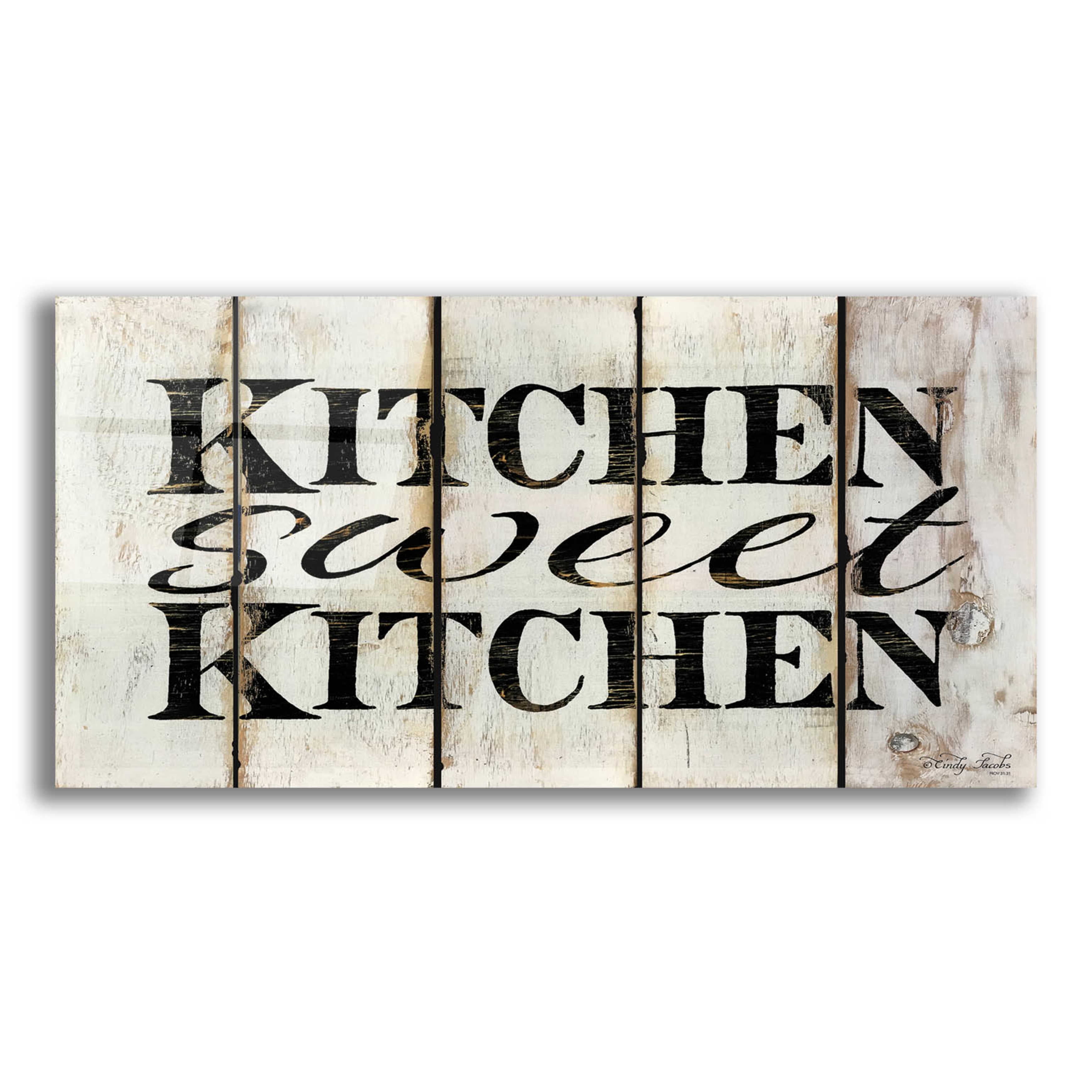 Kitchen Sweet Kitchen Rustic Wood Panel Wall Art