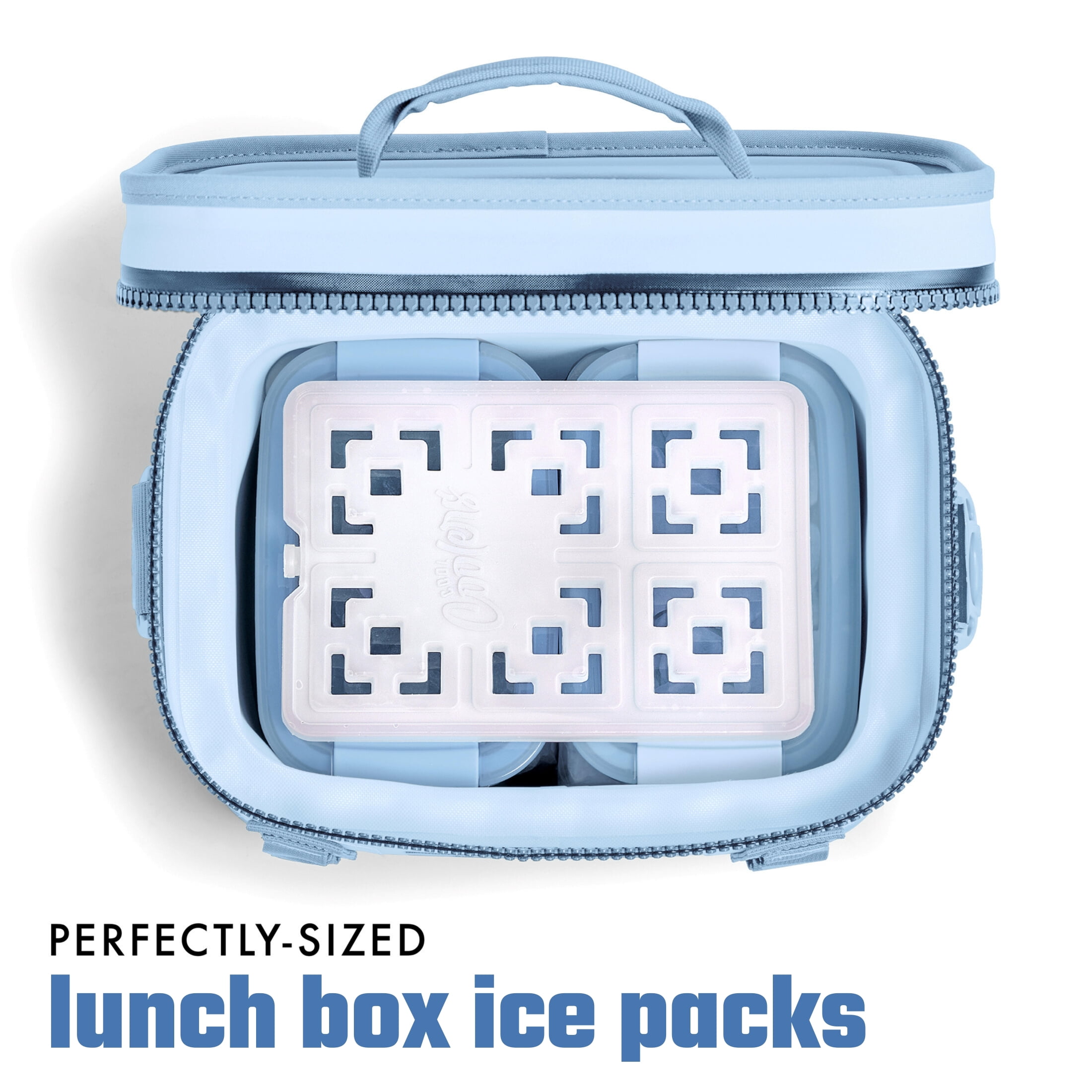 (2 pack) Cool Coolers by Fit + Fresh Slim XL Fashion Ice Packs, Reusable, 2-Pack, White