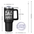 thumbnail image 2 of OBREWU I Have Tow Titles Dad and Grandpa Tumbler with Handle and Lid,40oz I Have Tow Titles Dad and Grandpa Double Wall Vacuum Insulated Tumbler, 2 of 7