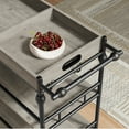 thumbnail image 6 of 3 Tier Bar Cart with Wheels, Rolling Cart with Wine Rack and Glasses Holder, Industrial Serving Cart with Removable Tray for Kitchen, Living Room, Dining Room - Grey, 6 of 8