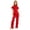 Red, variant on Women Halter Fringed Jumpsuit for Dance Competition Ballroom Samba Tango Cha-cha Latin Dress Royal Blue L