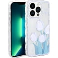 thumbnail image 1 of Case for iPhone 13 Pro Max, Case Cute Cartoon Flowers for Girls Shockproof TPU Bumper Protective Case for iPhone 13 Pro Max 2021 (6.7 Inch), Purple Tulip, 1 of 14