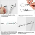 thumbnail image 4 of CHUANK 20ft Stainless Steel Clotheslines  Heavy Duty Windproof Clothes Rope Cable Non-Slip, 4 of 5