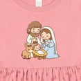 thumbnail image 4 of Inktastic Nativity Scene Christmas Manger Girls Baby Dress, 4 of 5