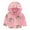 Pink1, variant on Qingpeng Toddler Girls Boys Long Sleeves Hoodie Kids Windproof Floral Printed Zipper Jacket Winter Coats with Pockets