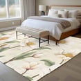 thumbnail image 4 of Large Area Rugs for Living Room Bedroom, White Floral 8'x10' Rug Washable Carpet Runner Indoor Outdoor, Spring Country Vintage Flower Leaf Plant Non Slip Floor Mats Rug for Kitchen, Patio, 4 of 8
