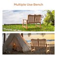 thumbnail image 4 of Naipo 2 Person Outdoor Garden Bench, Outdoor Bench with Wide Armrests and Backrest, All-Weather Patio Weatherproof , 2-Patio Bench Suit for Garden, Porch and Park, 4 of 10