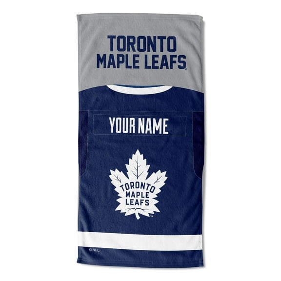 Toronto Maple Leafs NHL Jersey Personalized Beach Towel, 30" x 60"